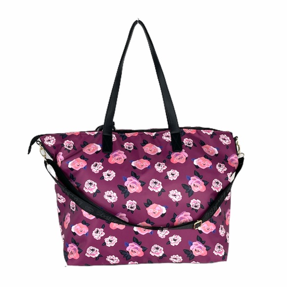 Betsey Johnson Roses Overnighter and Wristlet - Picture 2 of 7